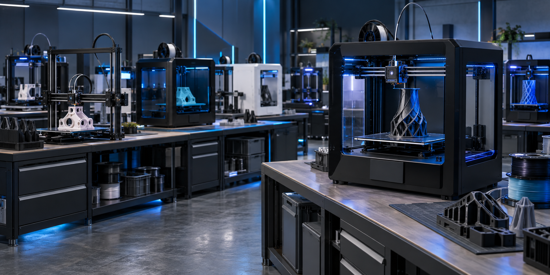 Multi-printer production Print Lab